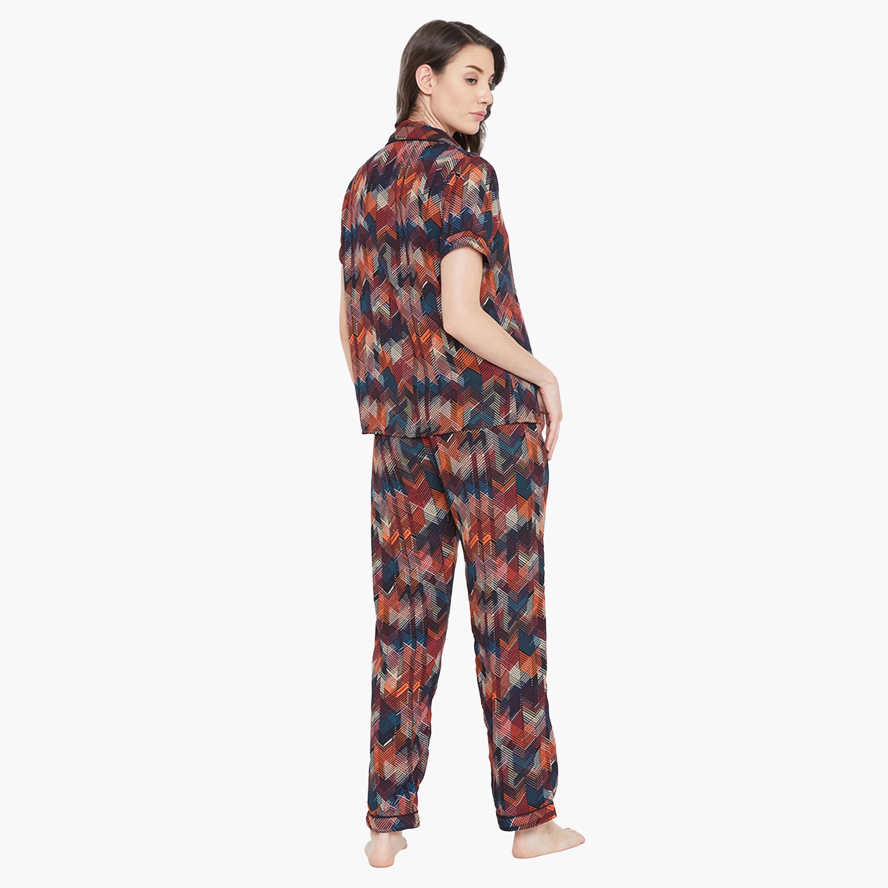 كولفيا × ستايلي - طقم بيجامة نسائية قطنية مطبوعة متعددة الألوان-women-clothing-nightwear-pyjamas-longsets-image-4