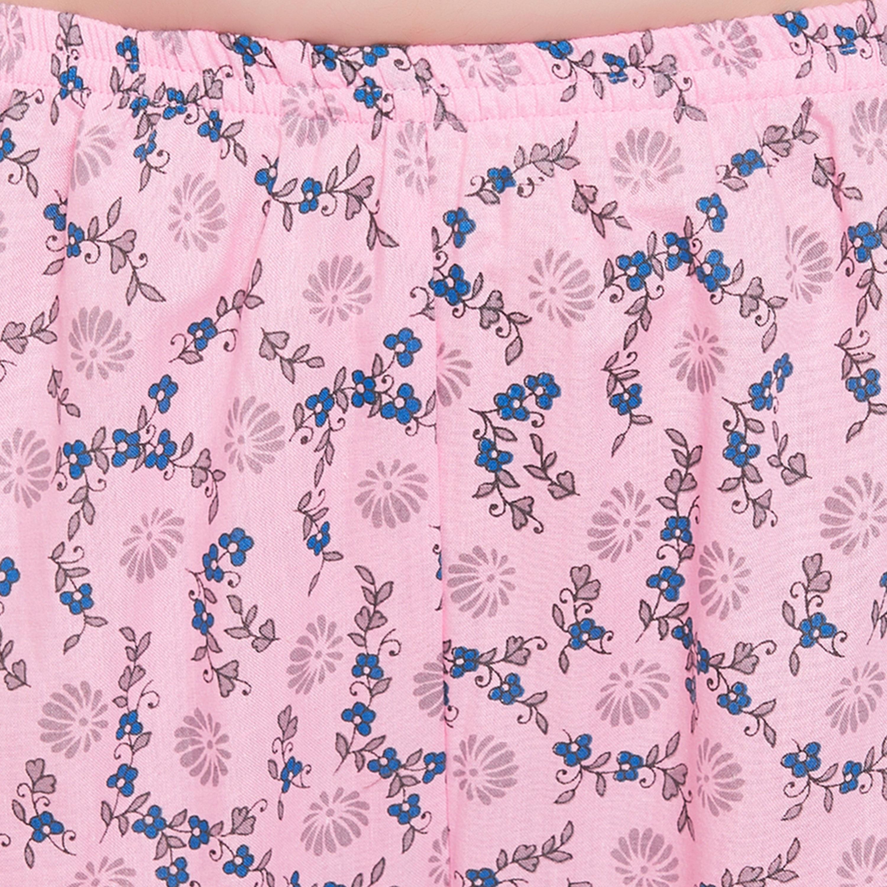 كولفيا × ستايلي - طقم بيجامة نسائي من مزيج القطن المطبوع - وردي-women-clothing-nightwear-pyjamas-longsets-image-6