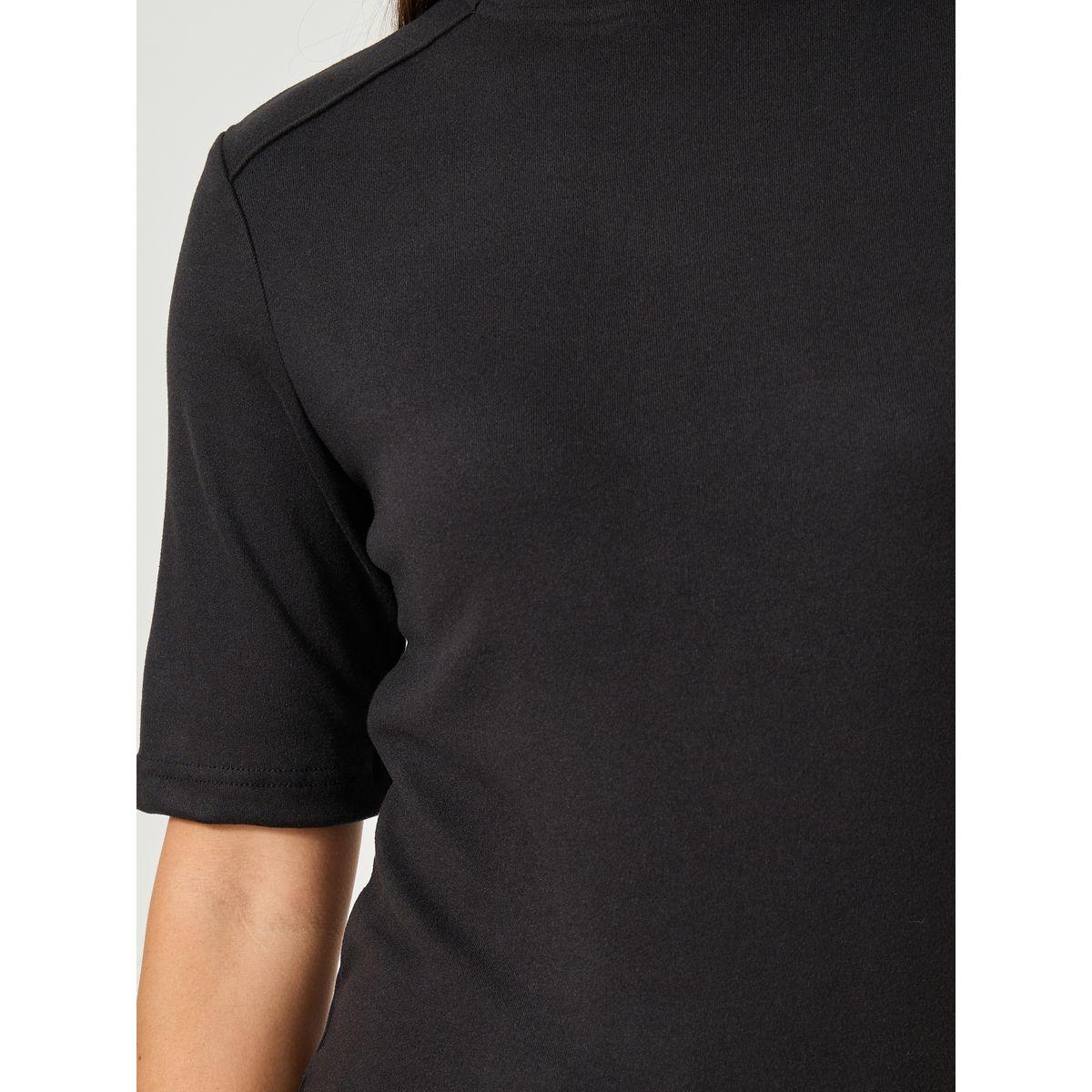 Styli Solid Regular Fit Round Neck T-Shirt-women-clothing-tshirts-image-4