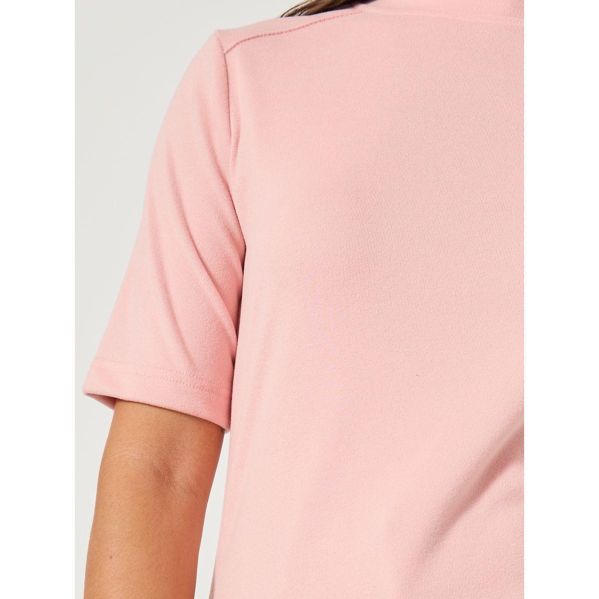 Styli Solid Regular Fit Round Neck T-Shirt-women-clothing-tshirts-image-4