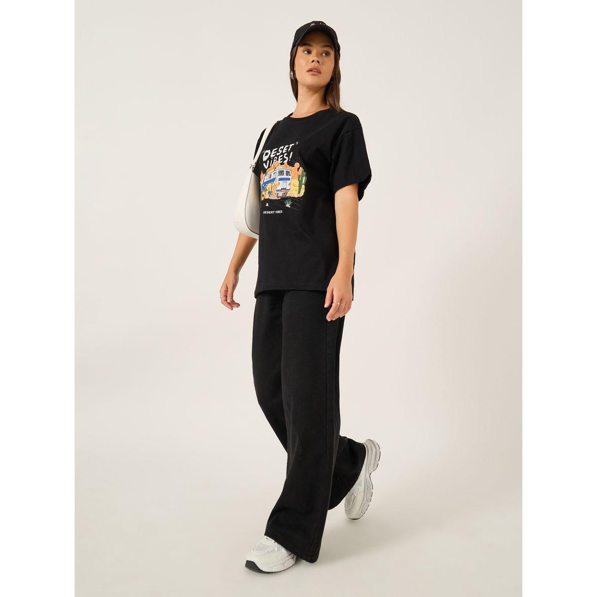 Styli Graphic Print Round Neck T-Shirt-women-clothing-tshirts-image-2