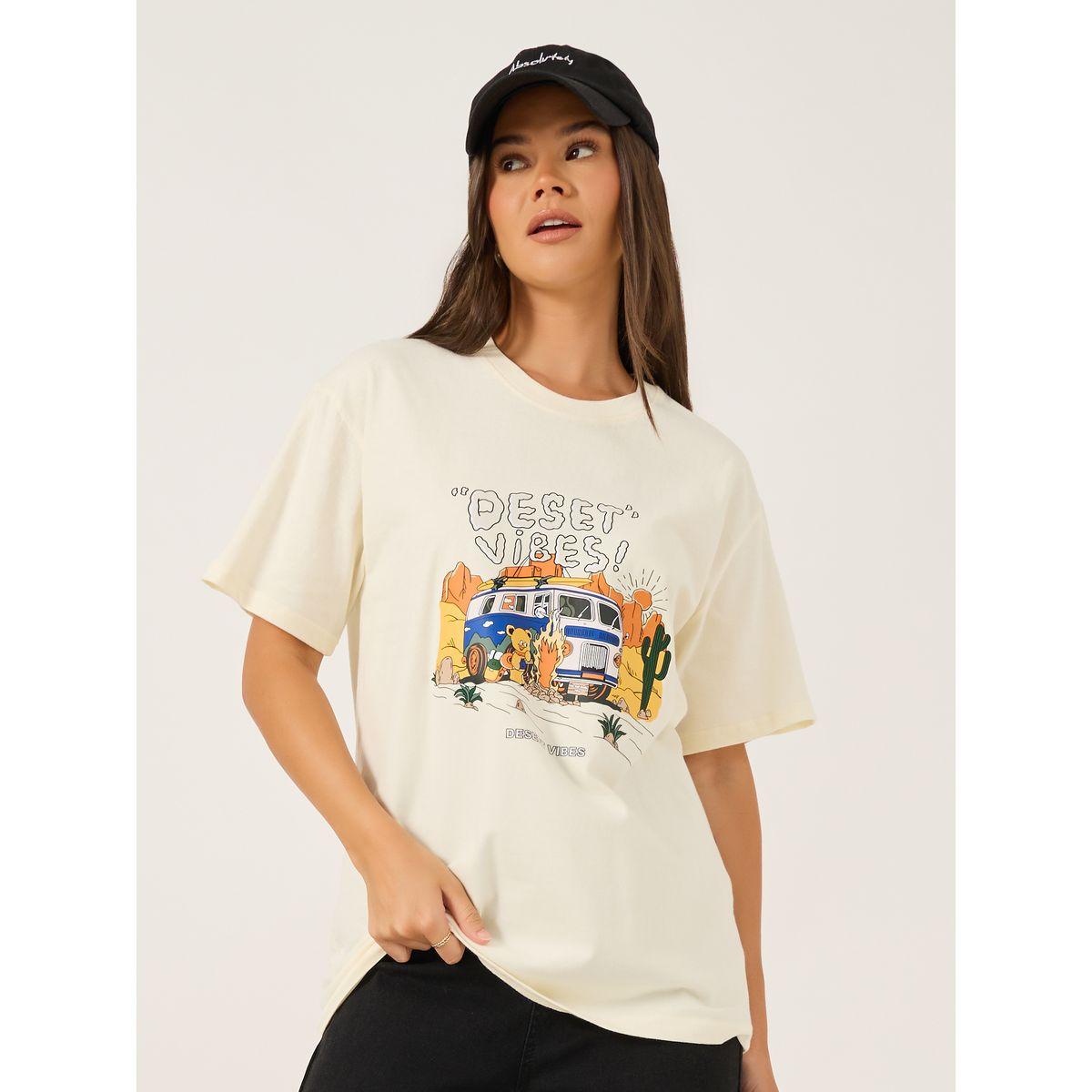 Styli Graphic Print Round Neck T-Shirt-women-clothing-tshirts-image-1