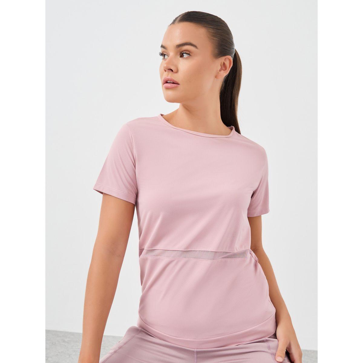 Styli Textured Waist with Back Mesh Insert Short Sleeve Top-men-clothing-sportswearandactivewear-tshirtsandpolos-image-1