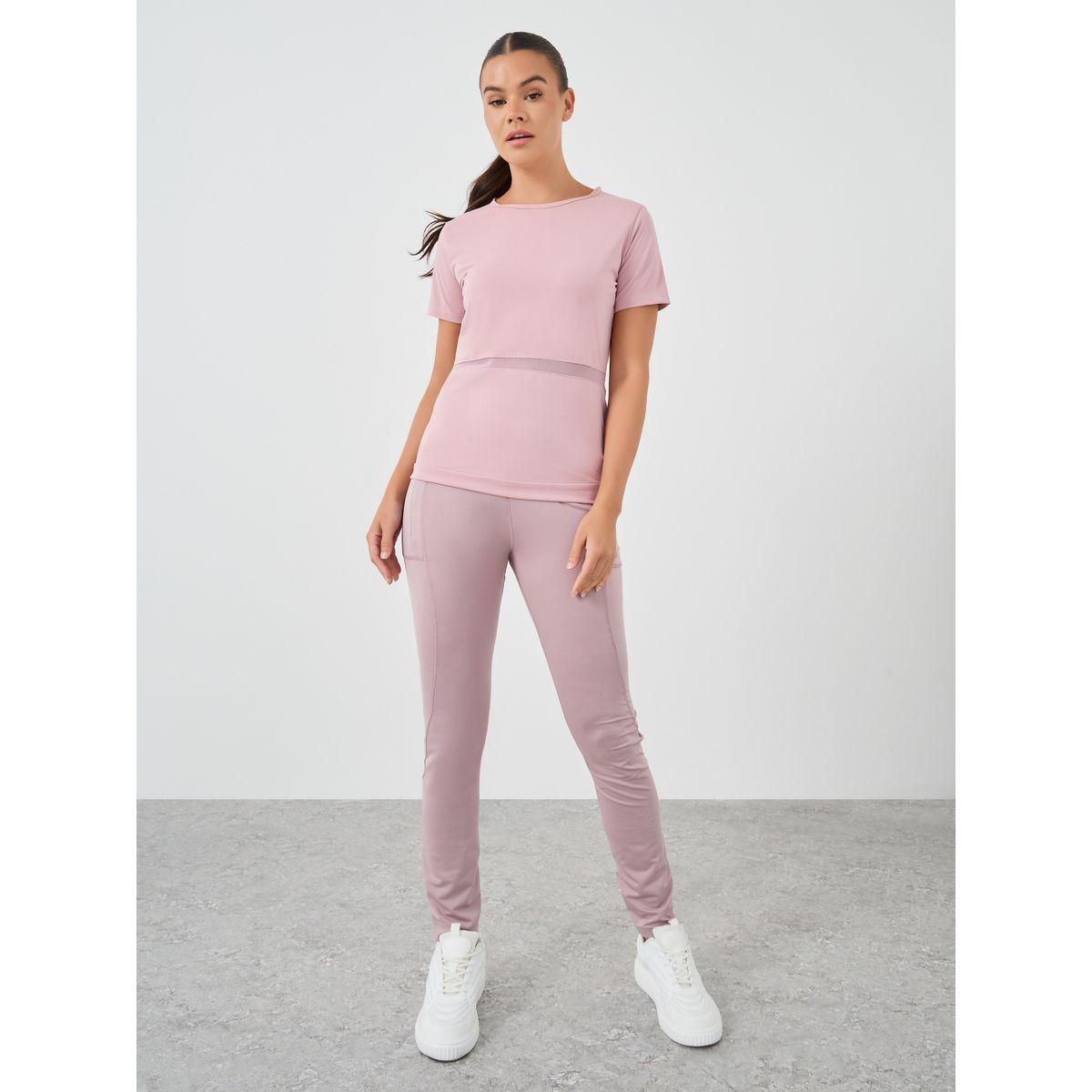 Styli Textured Waist with Back Mesh Insert Short Sleeve Top-men-clothing-sportswearandactivewear-tshirtsandpolos-image-2