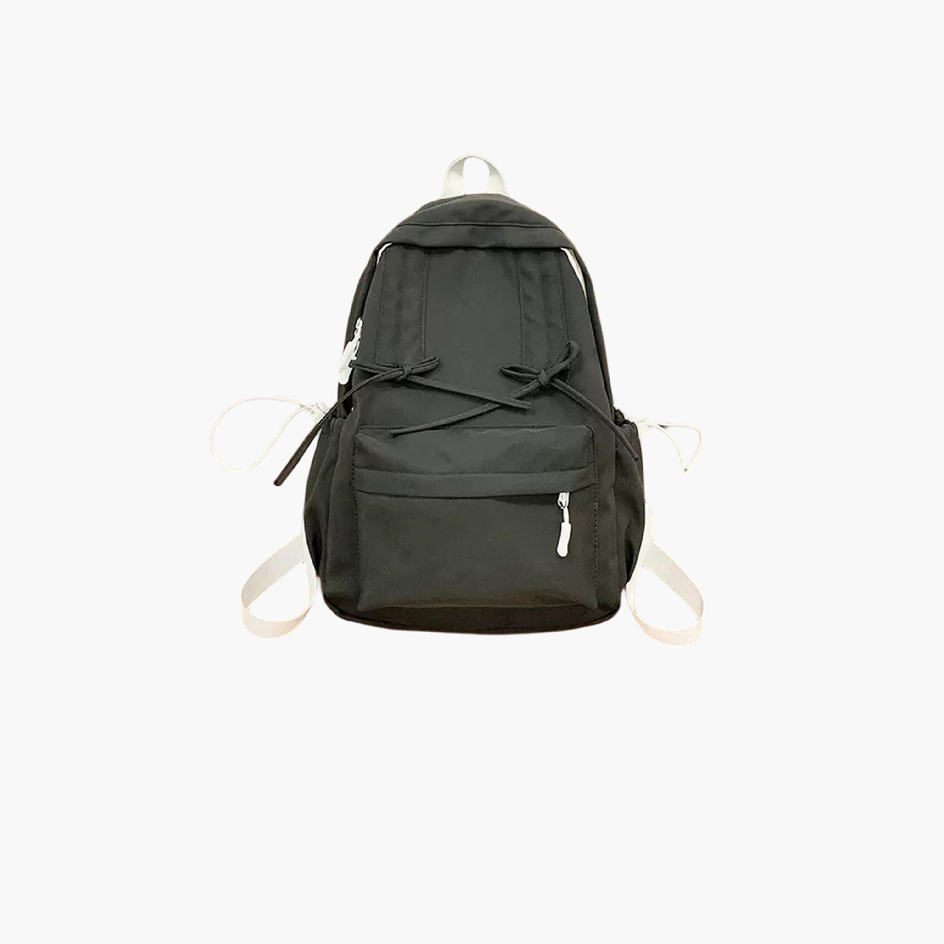 Styli Ribbon Accent Backpack with Contrast Toggle-women-bagsandwallets-backpacks-image-1