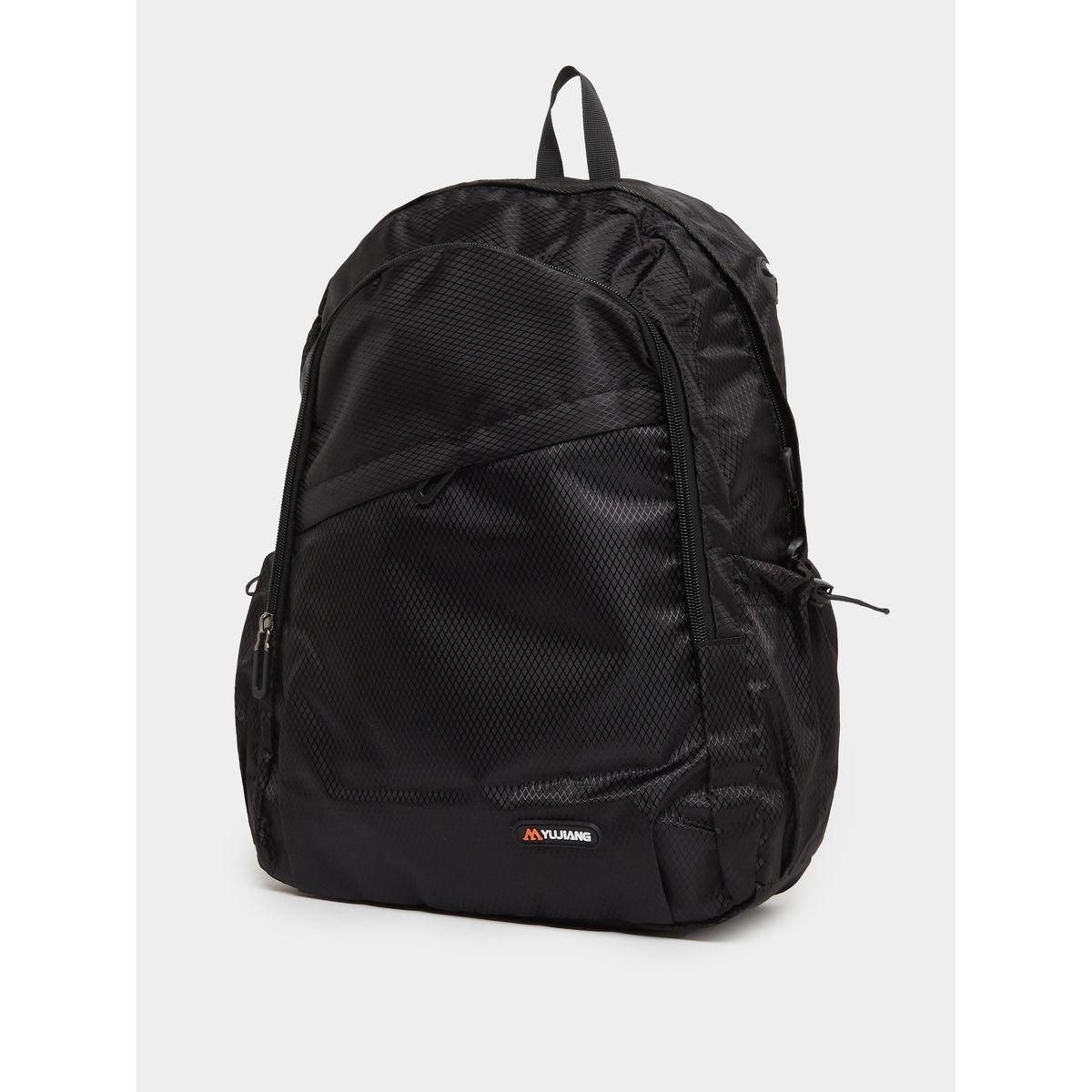 Styli Patch Detail Backpack with Zip Pockets-women-bagsandwallets-backpacks-image-1