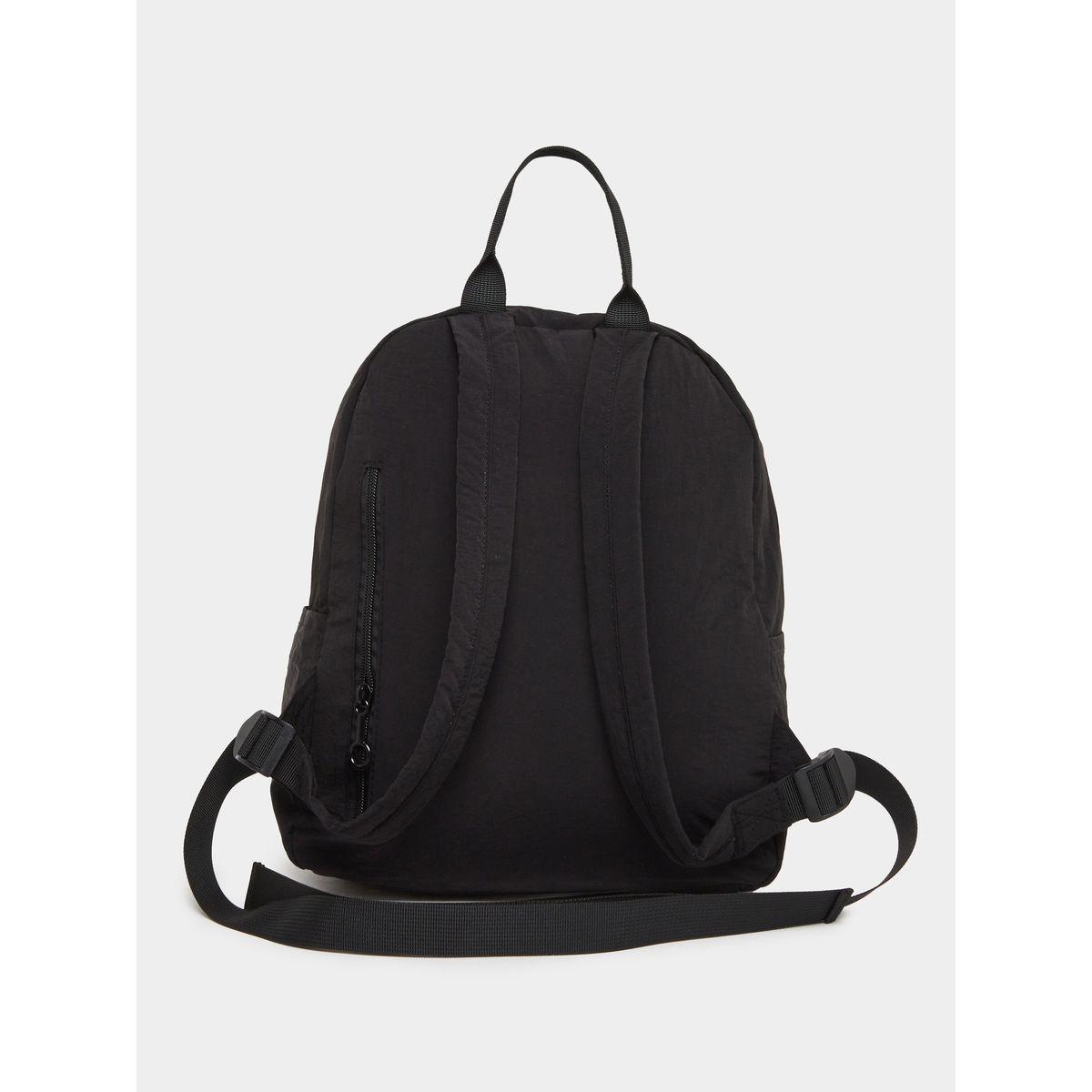 Styli Black Plain Backpack with Zip Closure-women-bagsandwallets-backpacks-image-2