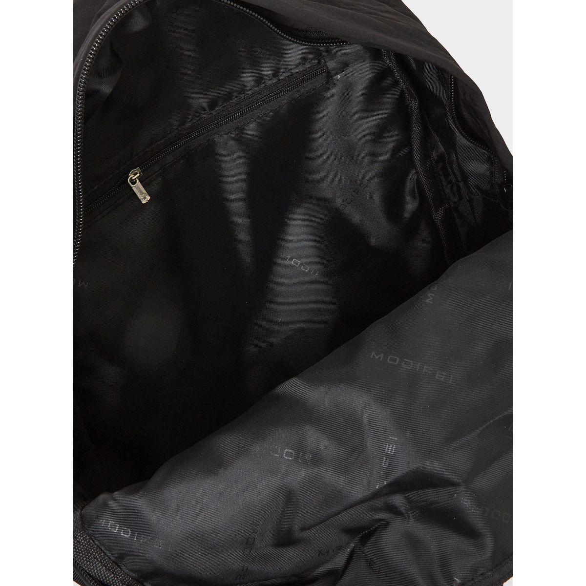 Styli Black Plain Backpack with Zip Closure-women-bagsandwallets-backpacks-image-4