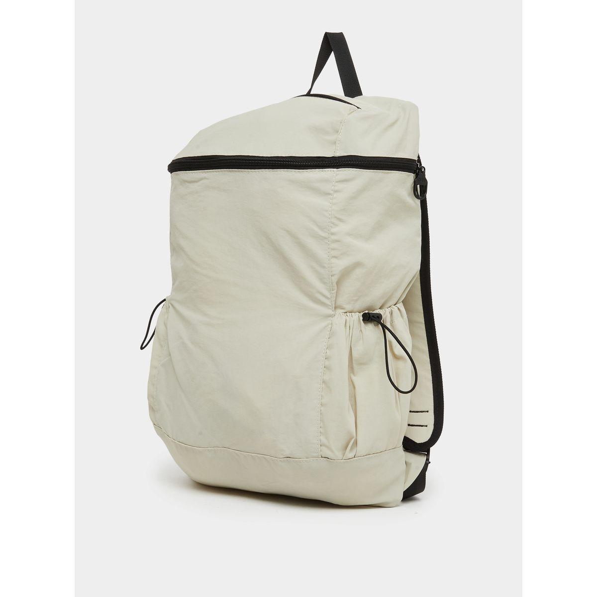 Styli Solid Backpack with Zip Closure and Drawstring Detail-women-bagsandwallets-backpacks-image-1