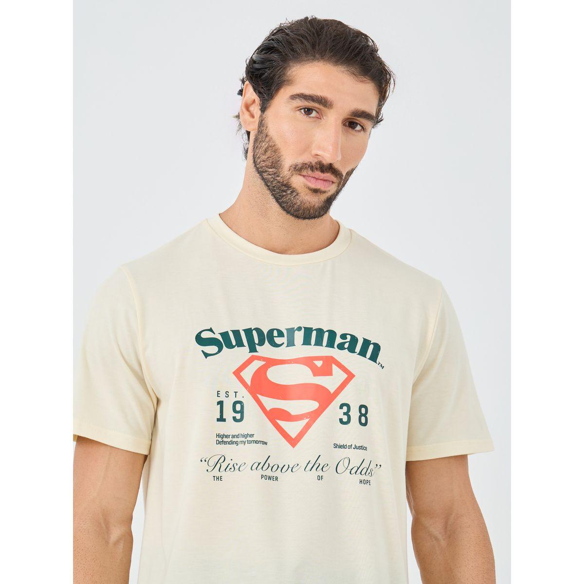 Styli Superman Graphic Print T-Shirt and Placement Print Pyjama Set-men-clothing-nightwear-sets-image-3