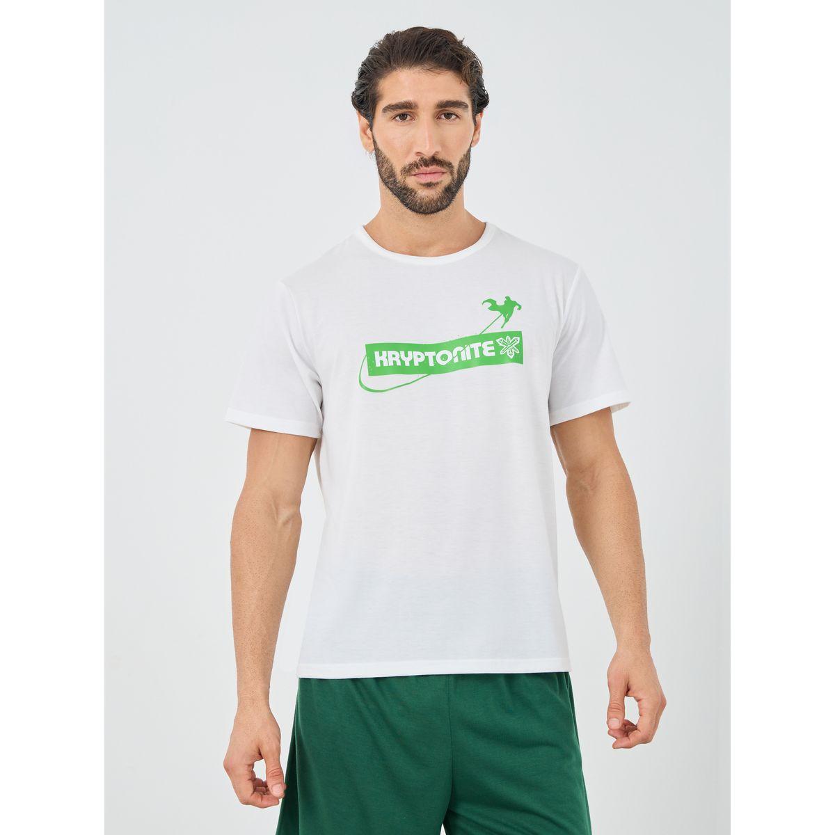 Styli Superman Slogan Print T-Shirt and Shorts Set-men-clothing-nightwear-sets-image-2