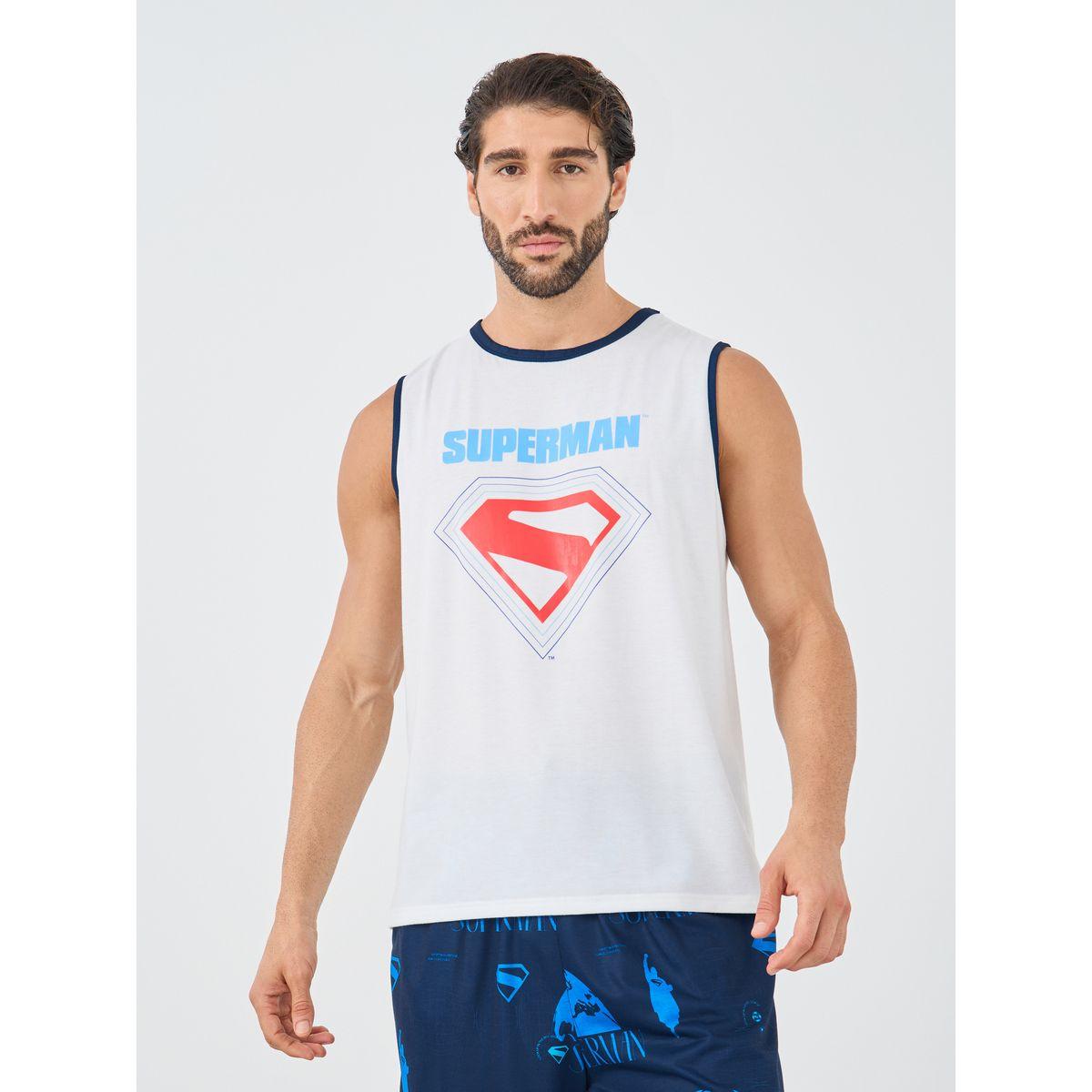 طقم من شورت بيجاما وتيشيرت تانك بطبعة كتابة-men-clothing-nightwear-sets-image-2