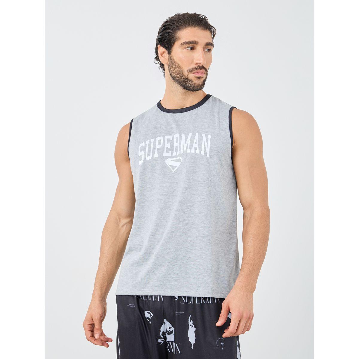 طقم من شورت وتيشيرت تانك بطبعة كتابة-men-clothing-nightwear-sets-image-2