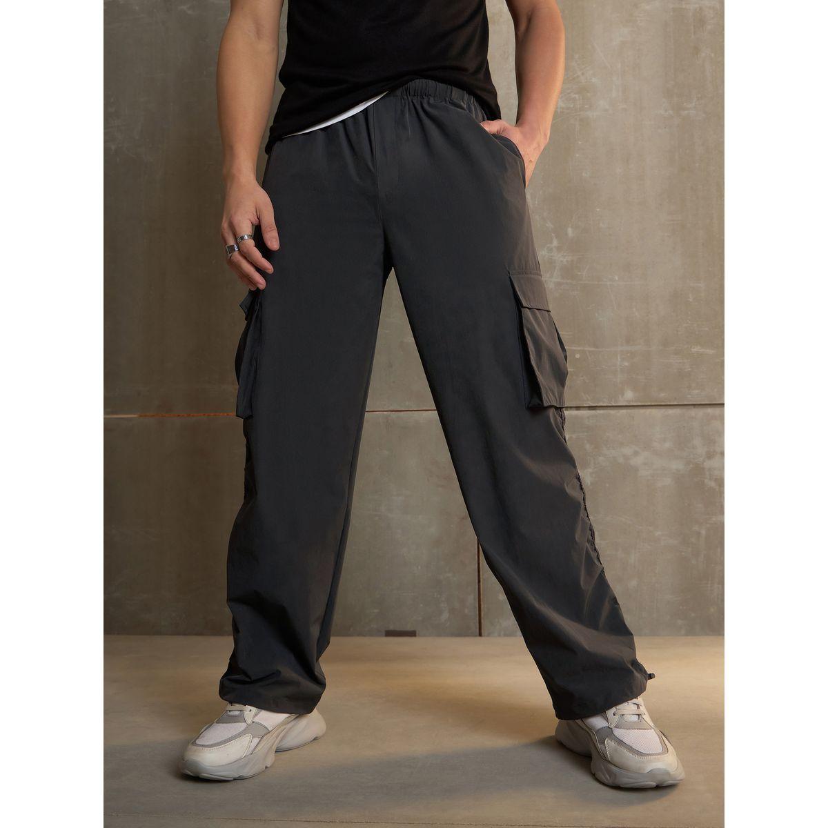 Sassafras Side Ruched Baggy Parachute Pants-men-clothing-bottoms-joggers-image-2
