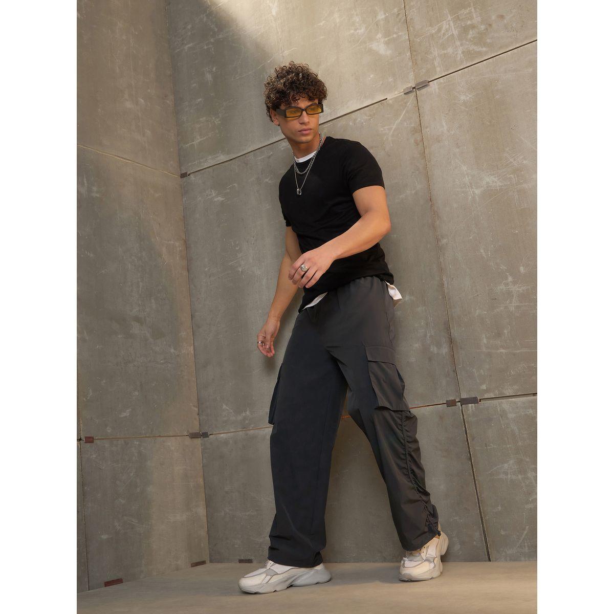 Sassafras Side Ruched Baggy Parachute Pants-men-clothing-bottoms-joggers-image-7