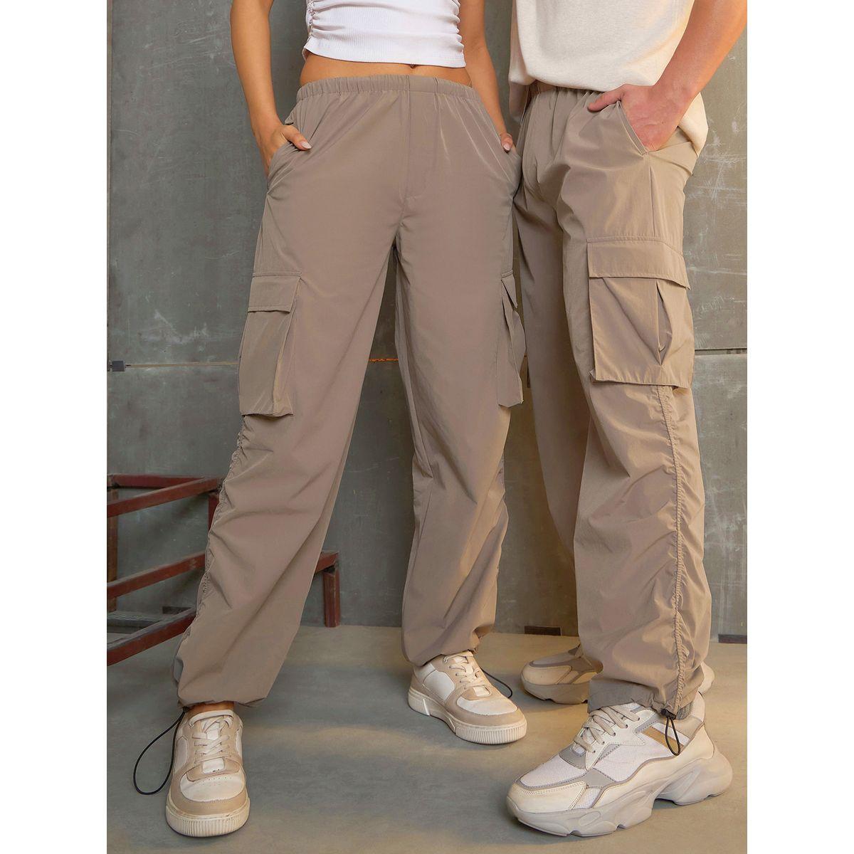 Sassafras Side Ruched Baggy Parachute Pants-men-clothing-bottoms-joggers-image-1