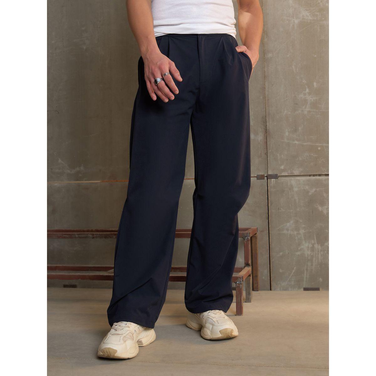 بنطال باراشوت باجي سادة بكسرات-women-clothing-bottoms-trousers-image-2