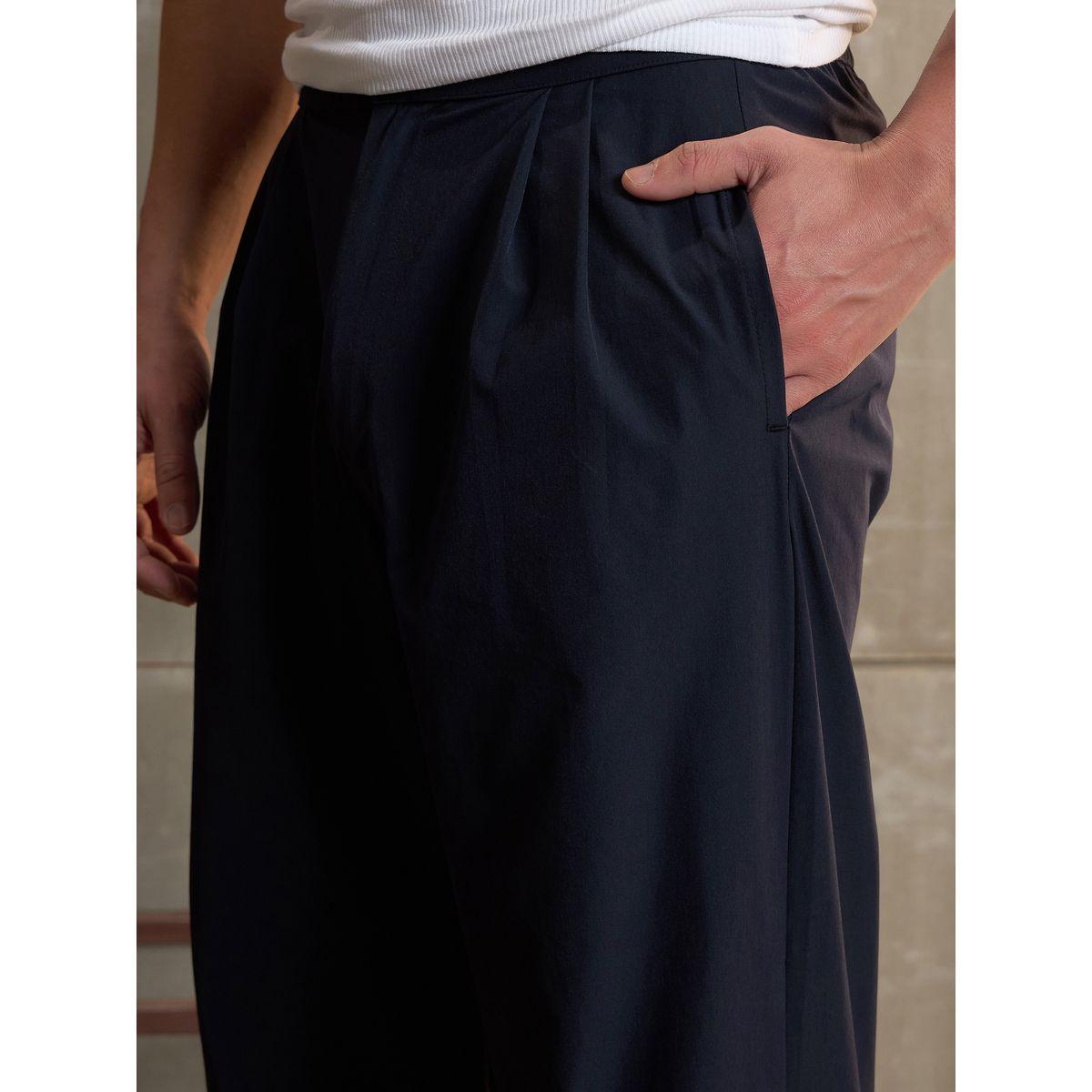 بنطال باراشوت باجي سادة بكسرات-women-clothing-bottoms-trousers-image-4