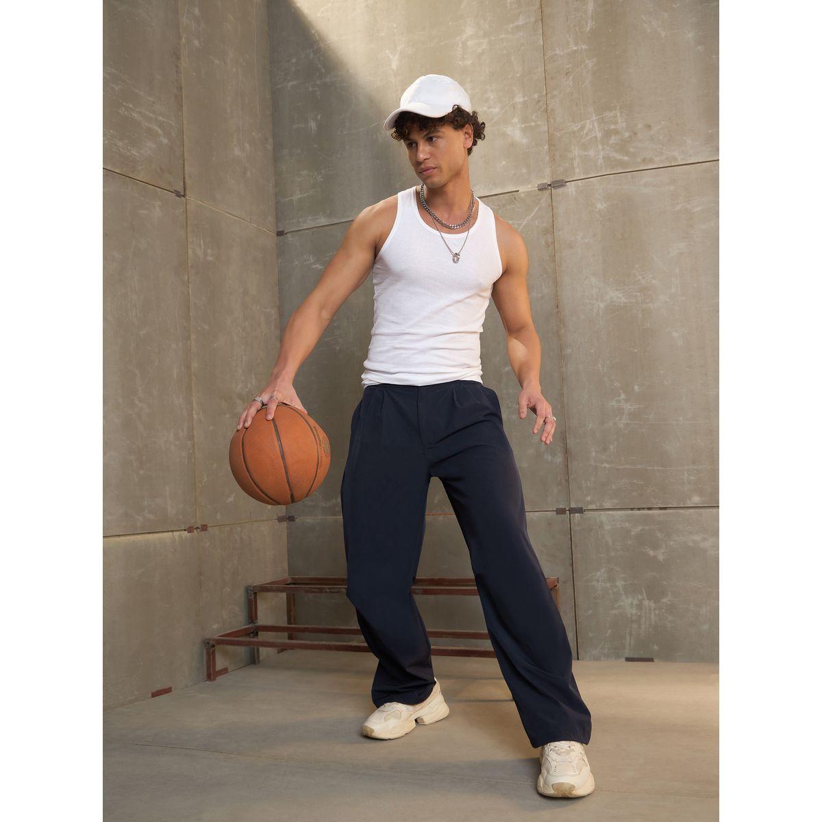Sassafras Solid Front Pleated Baggy Parachute Pants-women-clothing-bottoms-trousers-image-6