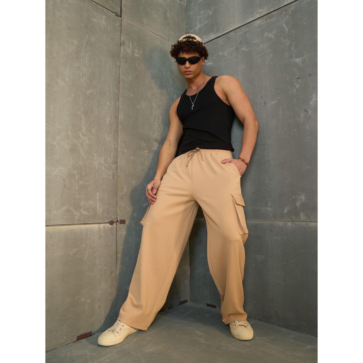 بنطال سادة بأرجل واسعة ورباط خصر-women-clothing-bottoms-trousers-image-2