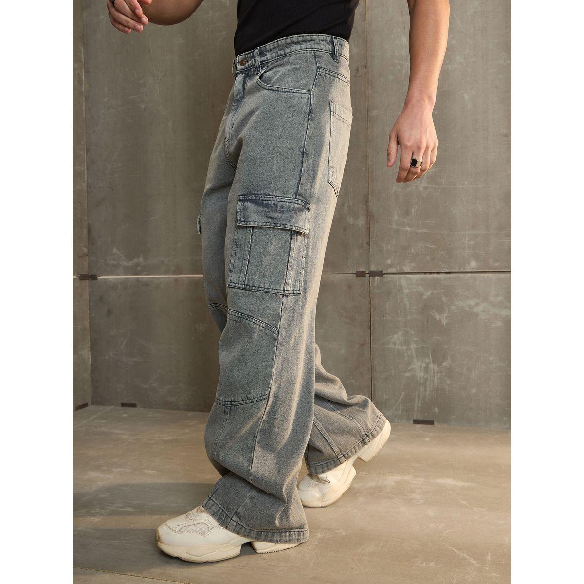 Sassafras Mid Rise Wide Leg Cargo Jeans-men-clothing-bottoms-jeans-image-5