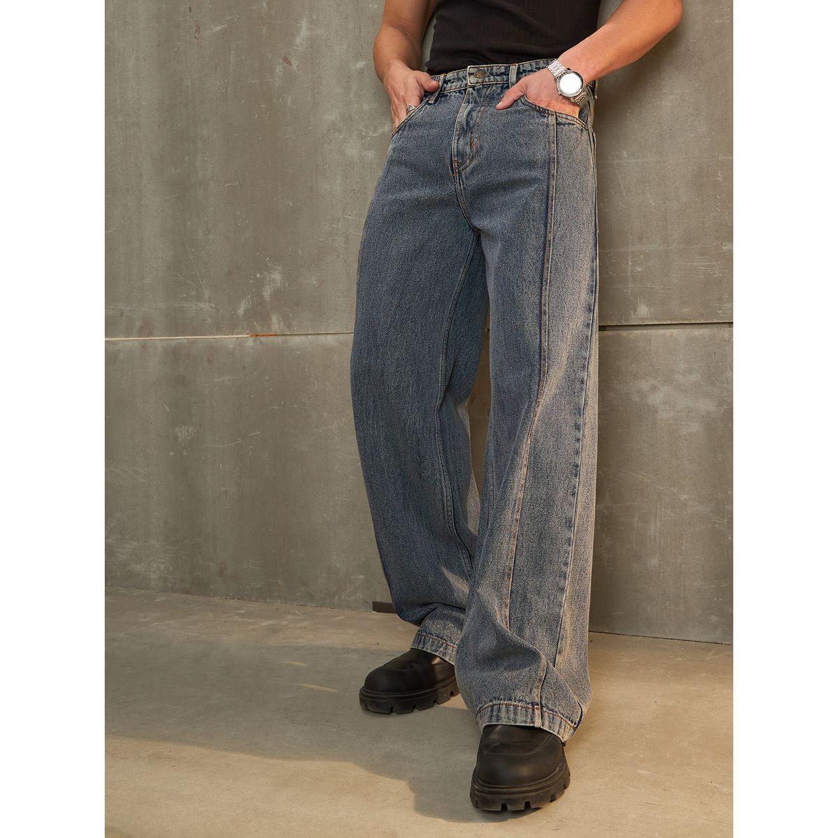 Sassafras Washed Front Pintuck Detail Wide Leg Jeans-men-clothing-bottoms-jeans-image-1