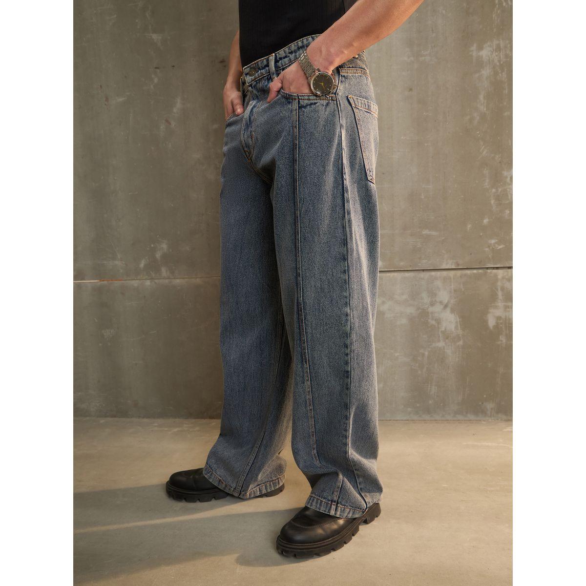 Sassafras Washed Front Pintuck Detail Wide Leg Jeans-men-clothing-bottoms-jeans-image-3