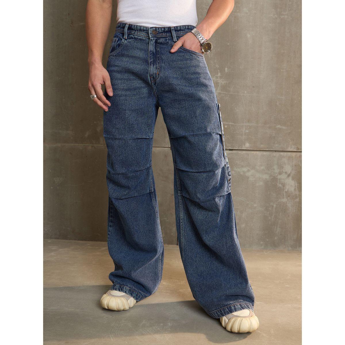 Sassafras Washed Knee Pleated Wide Leg Jeans-men-clothing-bottoms-jeans-image-3