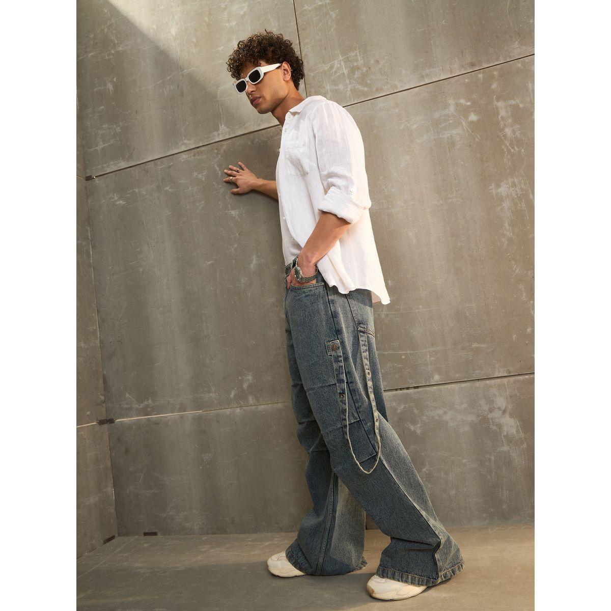 Sassafras Washed Knee Pleated Wide Leg Jeans-men-clothing-bottoms-jeans-image-8