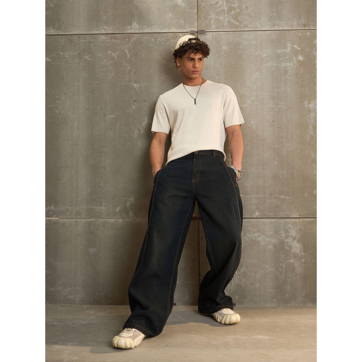 Sassafras Mid Rise Wide Leg Washed Jeans-men-clothing-bottoms-jeans-image-2