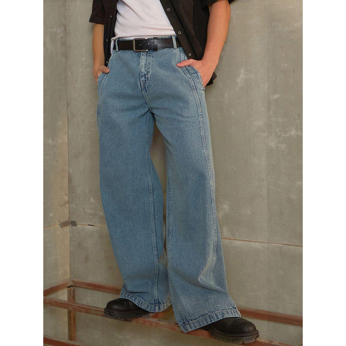 Sassafras Mid Rise Wide Leg Faded Jeans-men-clothing-bottoms-jeans-image-1