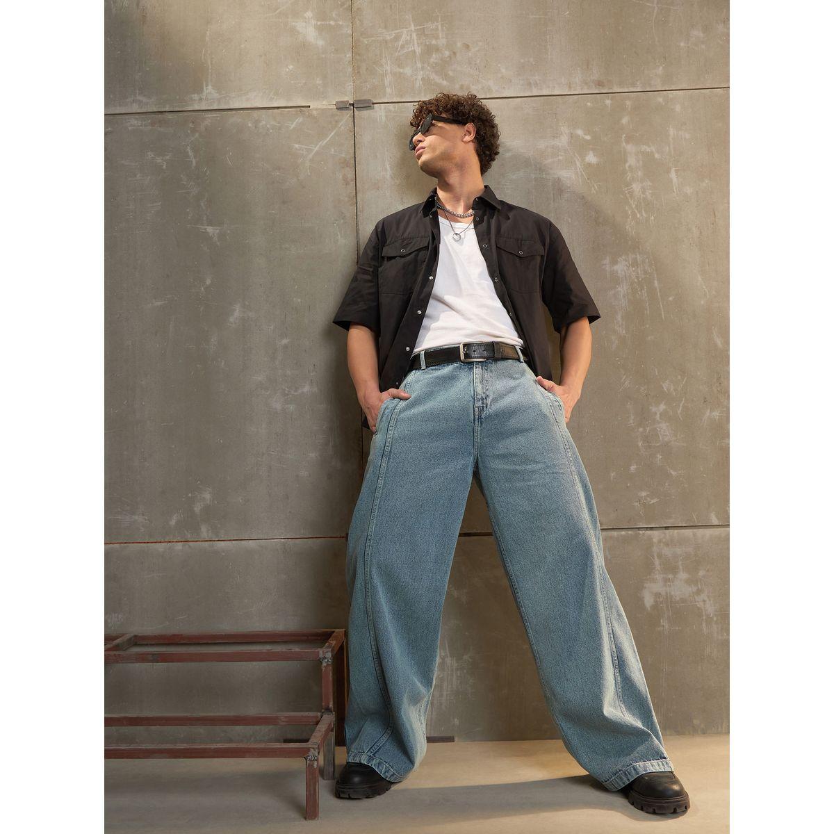 Sassafras Mid Rise Wide Leg Faded Jeans-men-clothing-bottoms-jeans-image-2