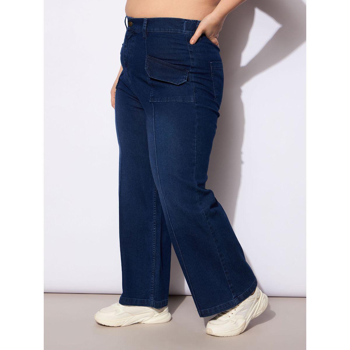 Sassafras Plus Size Straight Fit Jeans with Front Seam Detail-women-clothing-bottoms-jeans-image-3