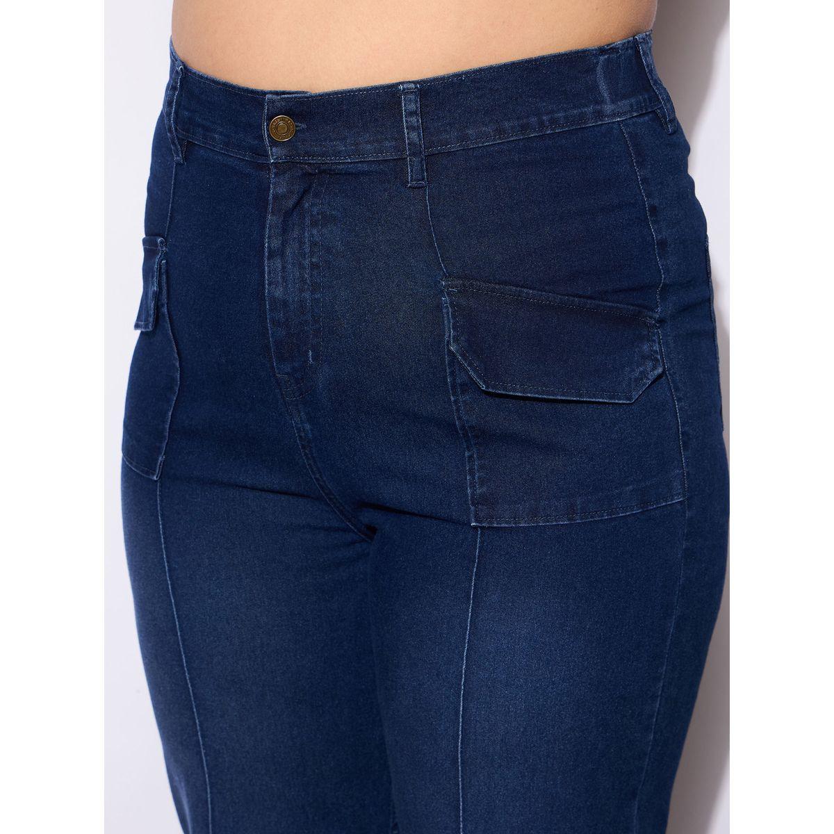 Sassafras Plus Size Straight Fit Jeans with Front Seam Detail-women-clothing-bottoms-jeans-image-4