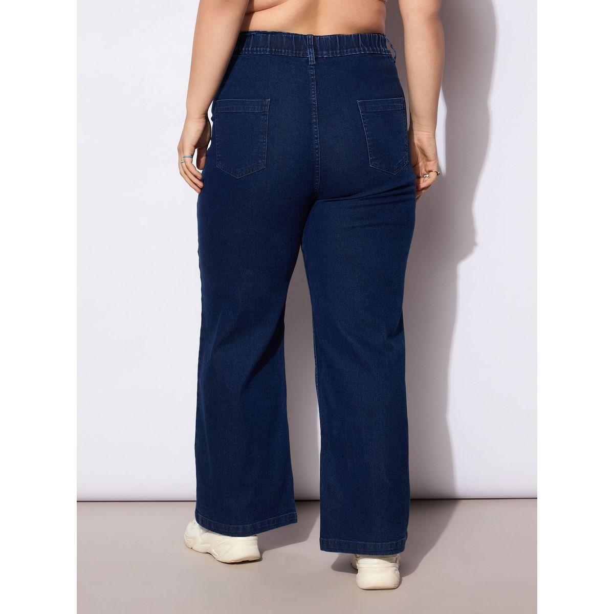 Sassafras Plus Size Straight Fit Jeans with Front Seam Detail-women-clothing-bottoms-jeans-image-5