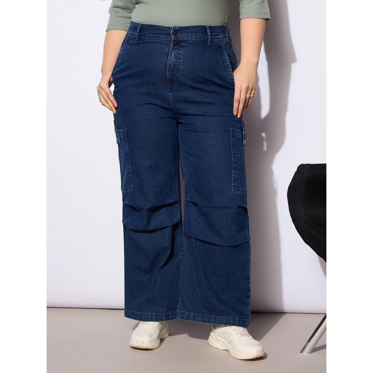 جينز بقصة مستقيمة ومقاس كبير مع جيوب-women-clothing-bottoms-jeans-image-1