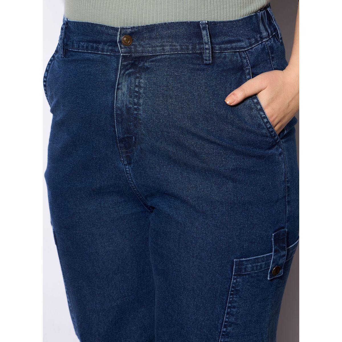 Sassafras Plus Size Straight Fit Jeans with Side Pockets Details-women-clothing-bottoms-jeans-image-4