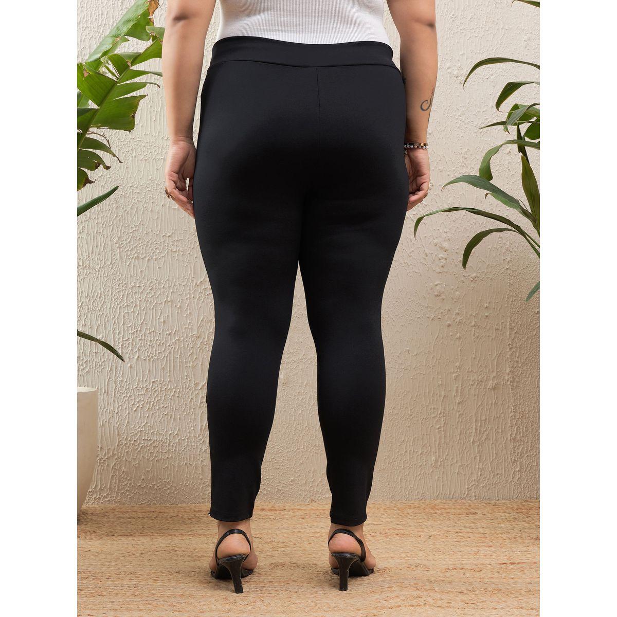 جيقنز مقاس كبير بخصر عالي وسحَّاب غلق جانبي-women-clothing-bottoms-trousers-image-5