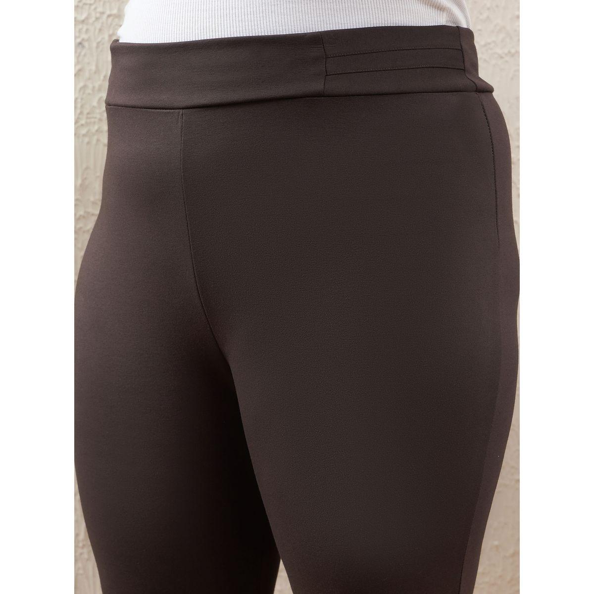 Sassafras Plus Size High Rise Side Zipper Hem Jeggings-women-clothing-bottoms-trousers-image-4