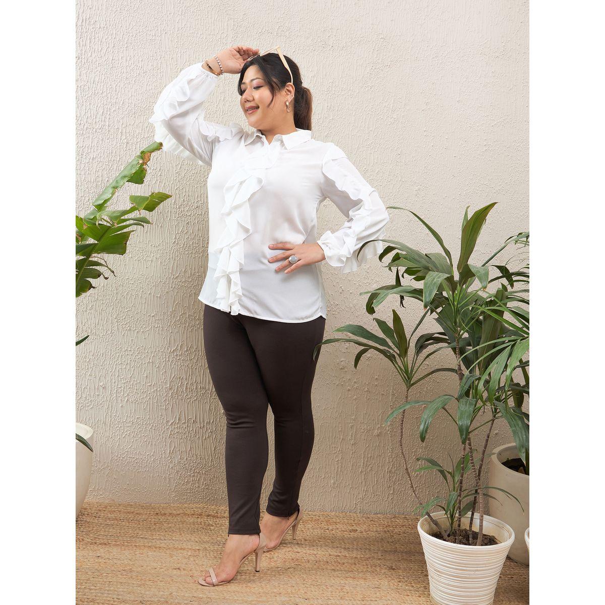 Sassafras Plus Size High Rise Side Zipper Hem Jeggings-women-clothing-bottoms-trousers-image-7