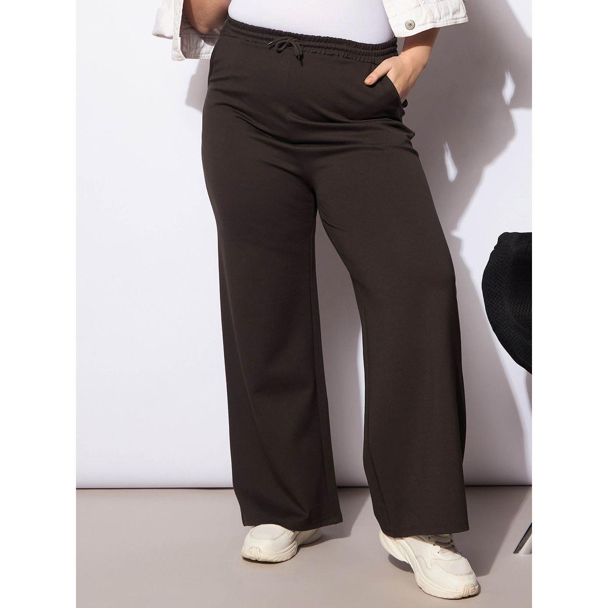 Sassafras Plus Size Regular Fit Pants with Drawstring-women-clothing-bottoms-trousers-image-1