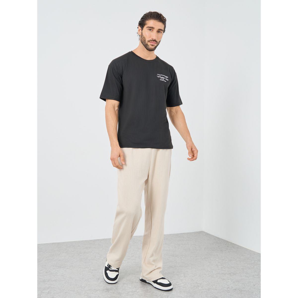 Styli Slogan Print Round Neck Oversized T-Shirt-men-clothing-tshirtsandpolos-tshirts-image-2