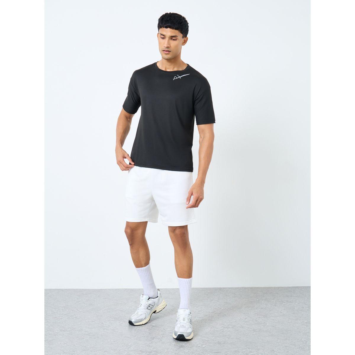 Styli Men Black Slogan Print Regular Fit T-Shirt-men-clothing-tshirtsandpolos-tshirts-image-2