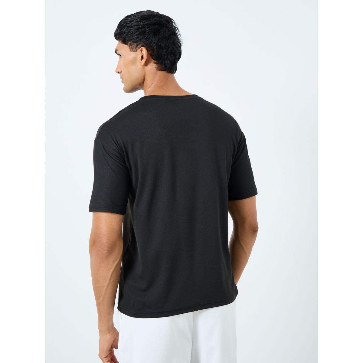 Styli Men Black Slogan Print Regular Fit T-Shirt-men-clothing-tshirtsandpolos-tshirts-image-4