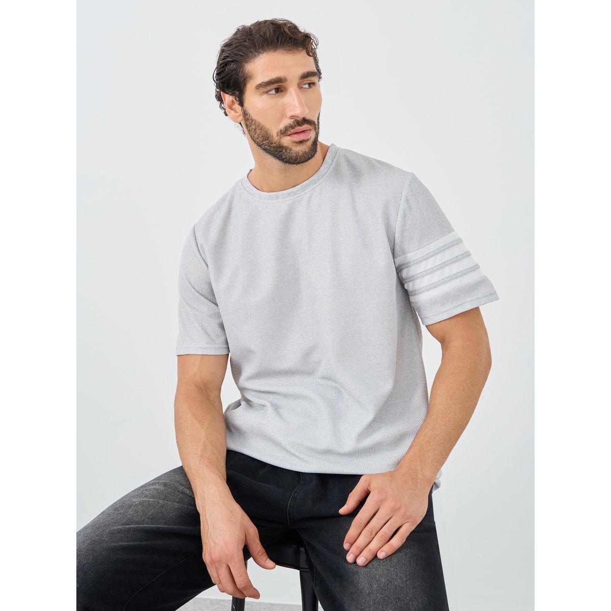 Styli Striped Short Sleeve Oversized T-Shirt-men-clothing-tshirtsandpolos-tshirts-image-1