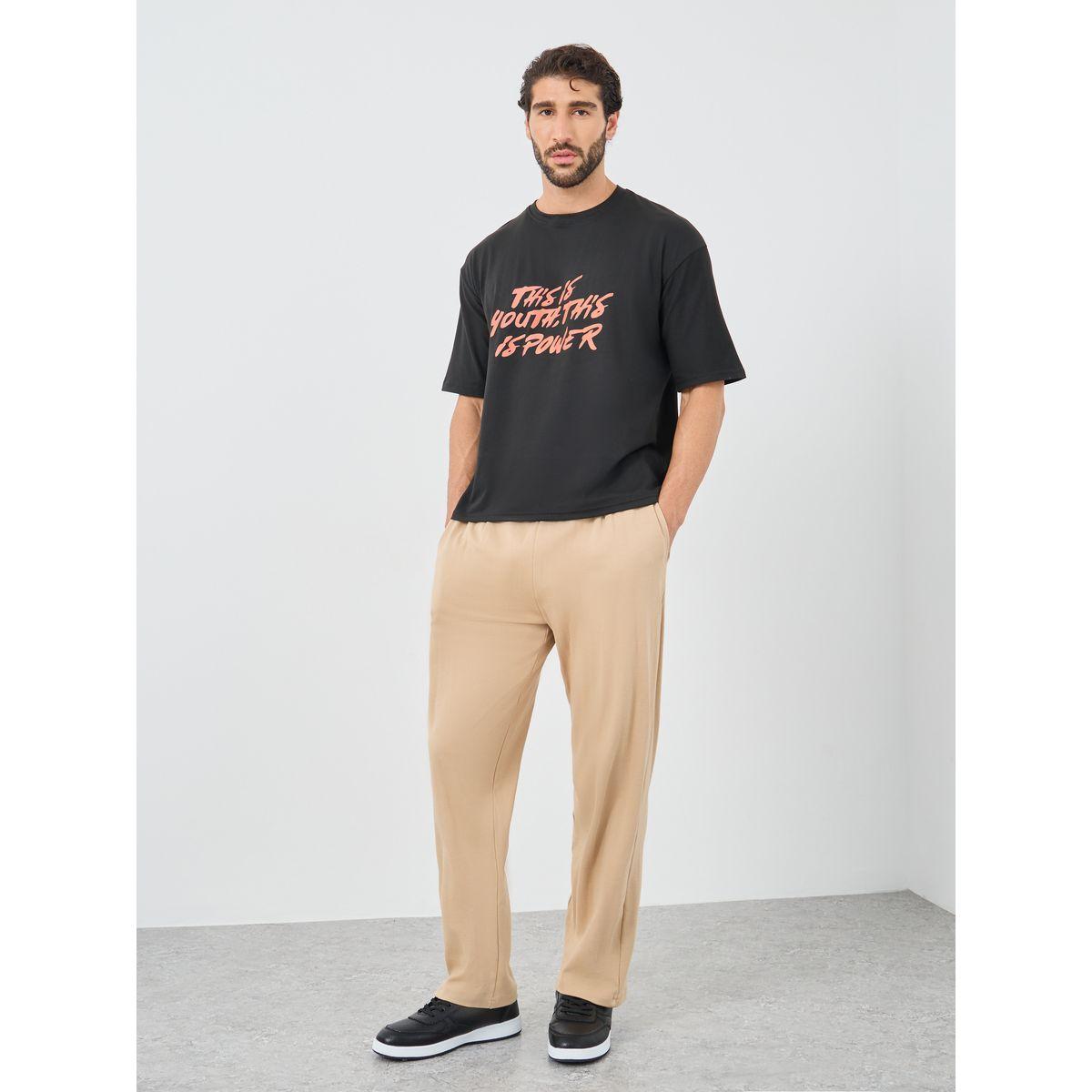 Styli Slogan Print Round Neck Oversized T-Shirt-men-clothing-tshirtsandpolos-tshirts-image-2