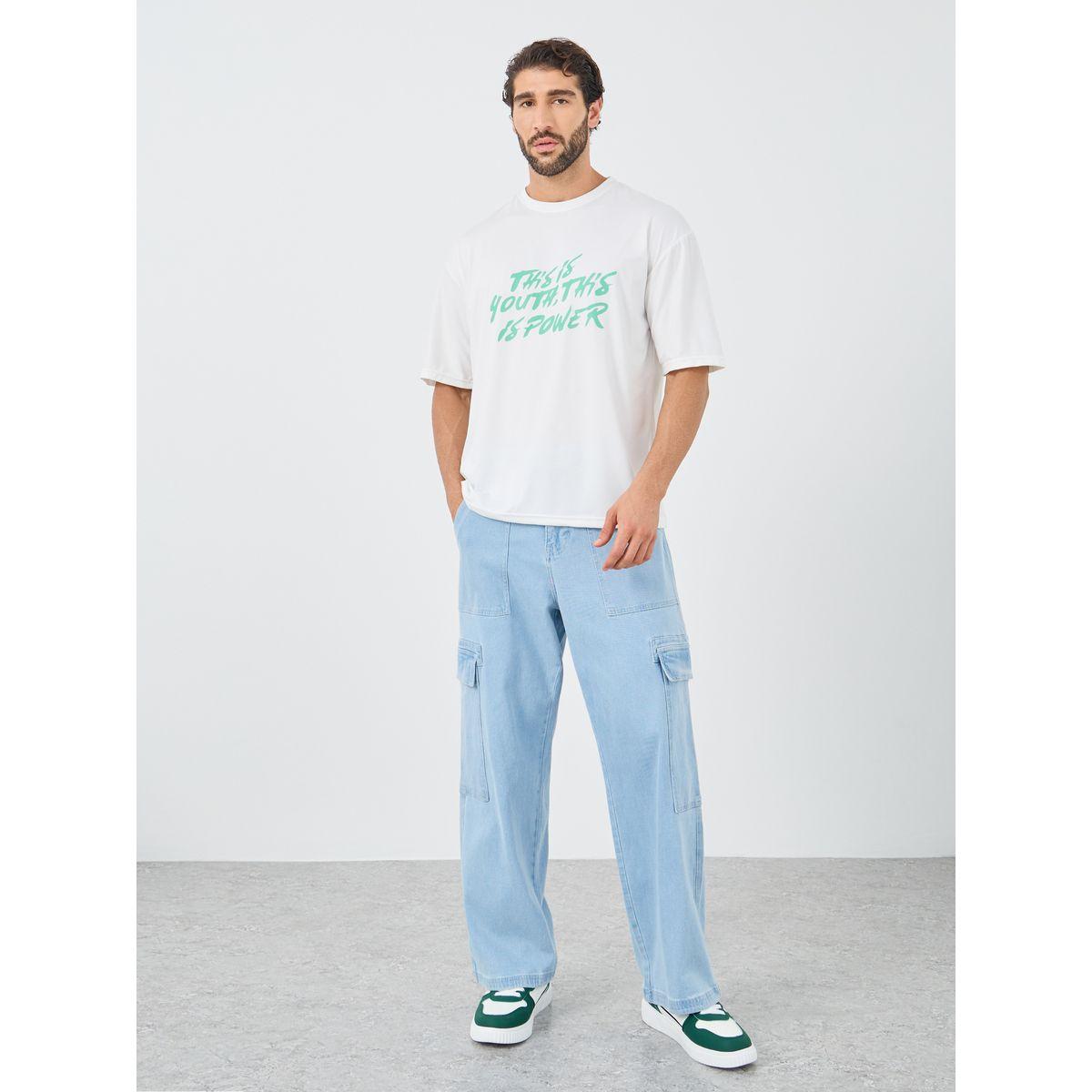 Styli Slogan Print Round Neck Oversized T-Shirt-men-clothing-tshirtsandpolos-tshirts-image-2