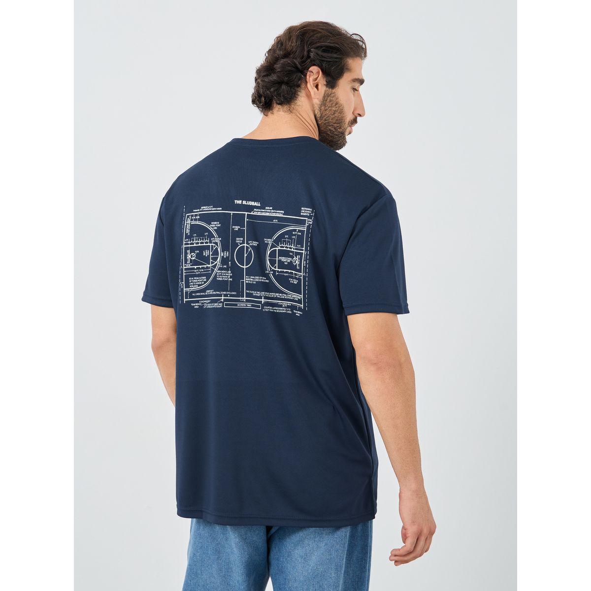 تيشيرت فضفاض بطبعة جرافيك وياقة دائرية-men-clothing-tshirtsandpolos-tshirts-image-1