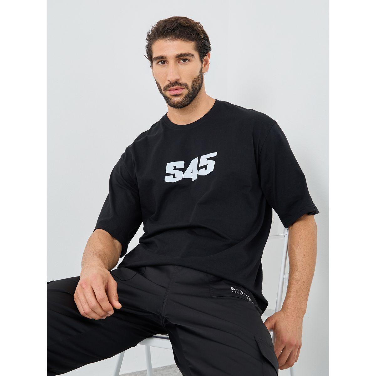 Styli Slogan Print Round Neck Oversized T-Shirt-men-clothing-tshirtsandpolos-tshirts-image-1