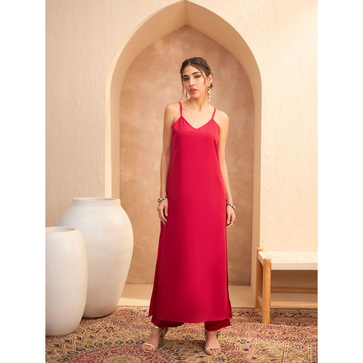 فستان بنمط عباية بتفاصيل مُنمقة-women-clothing-ethnicwear-dresses-image-8